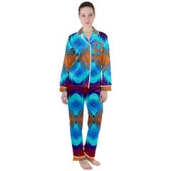 Artwork Digital Art Fractal Colors Satin Long Sleeve Pyjamas Set