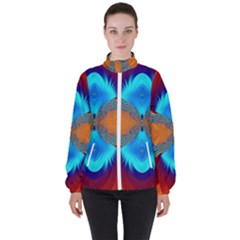 Artwork Digital Art Fractal Colors Women s High Neck Windbreaker