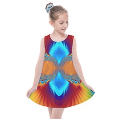 Artwork Digital Art Fractal Colors Kids  Summer Dress