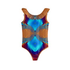 Artwork Digital Art Fractal Colors Kids  Frill Swimsuit