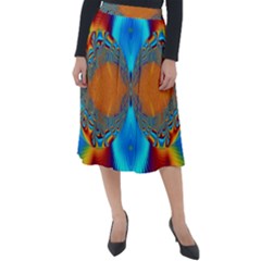 Artwork Digital Art Fractal Colors Classic Velour Midi Skirt 