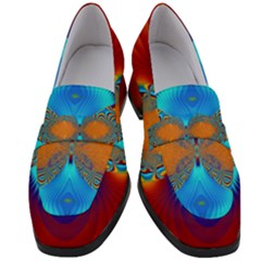 Artwork Digital Art Fractal Colors Women s Chunky Heel Loafers