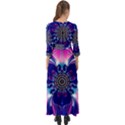 Artwork Art Fractal Flower Design Button Up Maxi Dress View2