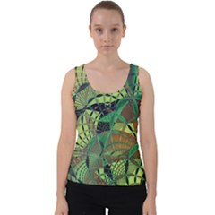 Design Background Concept Fractal Velvet Tank Top by Pakrebo