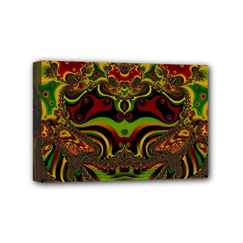Fractal Art Artwork Design Art Pattern Mini Canvas 6  X 4  (stretched)