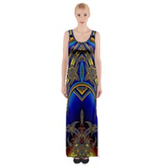 Abstract Art Design Digital Art Image Thigh Split Maxi Dress