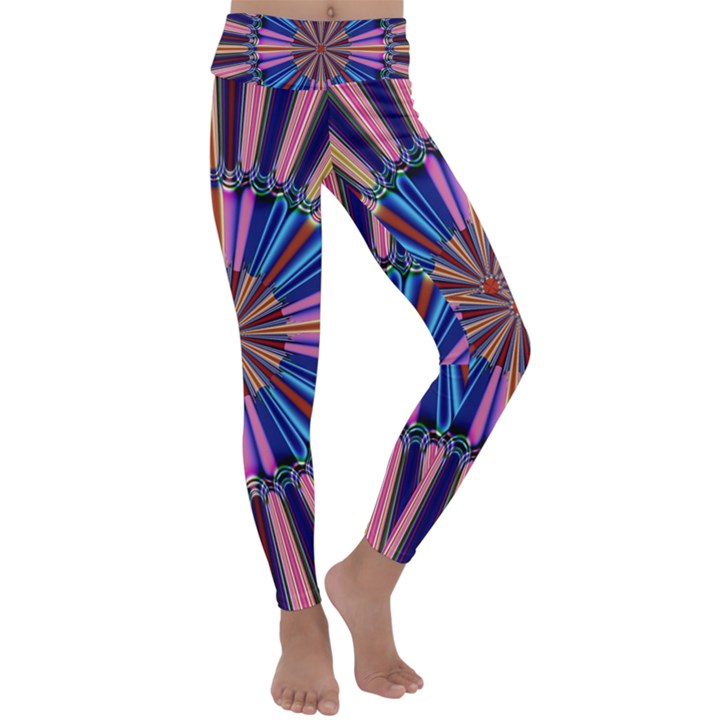 Artwork Fractal Geometrical Design Kids  Lightweight Velour Classic Yoga Leggings