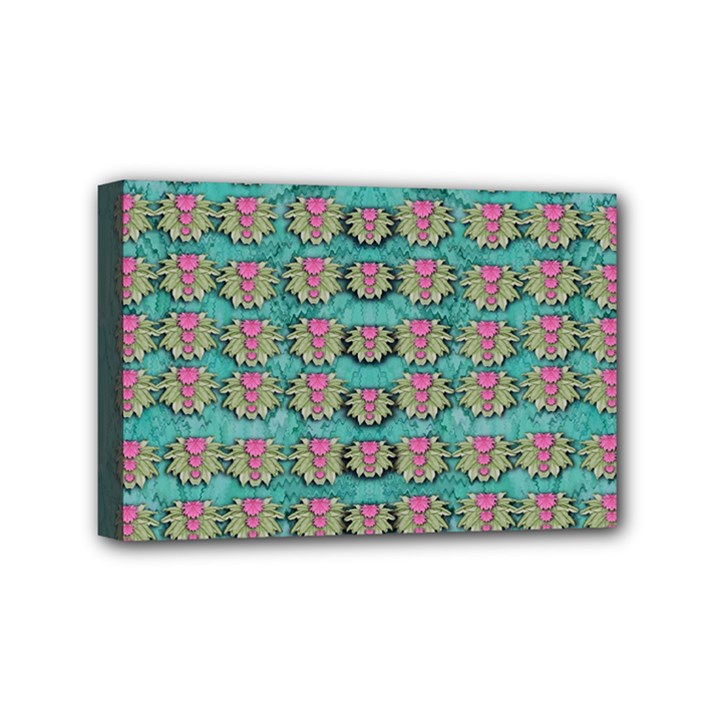 Lotus Bloom In The Sacred Soft Warm Sea Mini Canvas 6  x 4  (Stretched)