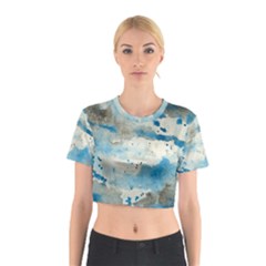 Watercolor Splatter Cotton Crop Top by blkstudio