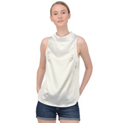 Sweet Cream High Neck Satin Top by blkstudio