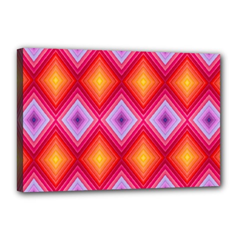 Texture Surface Orange Pink Canvas 18  X 12  (stretched)