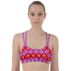 Texture Surface Orange Pink Line Them Up Sports Bra by Mariart
