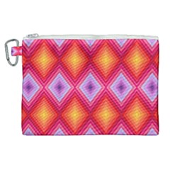 Texture Surface Orange Pink Canvas Cosmetic Bag (xl)