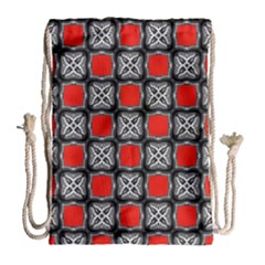 Pattern Square Drawstring Bag (large)