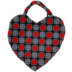 Pattern Square Giant Heart Shaped Tote by Alisyart