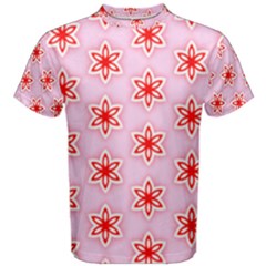 Texture Star Backgrounds Pink Men s Cotton Tee