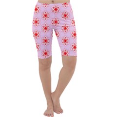 Texture Star Backgrounds Pink Cropped Leggings 
