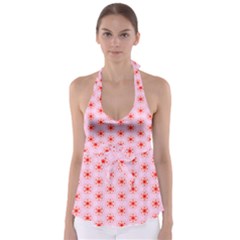 Texture Star Backgrounds Pink Babydoll Tankini Top by HermanTelo