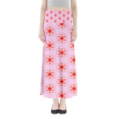Texture Star Backgrounds Pink Full Length Maxi Skirt