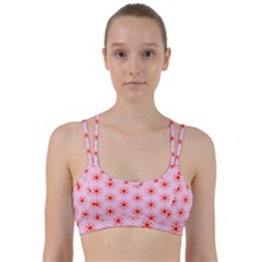 Texture Star Backgrounds Pink Line Them Up Sports Bra by HermanTelo