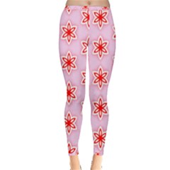 Texture Star Backgrounds Pink Inside Out Leggings by HermanTelo