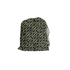 Modern Abstract Camouflage Patttern Drawstring Pouch (Small)