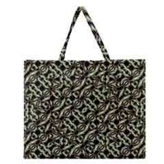 Modern Abstract Camouflage Patttern Zipper Large Tote Bag