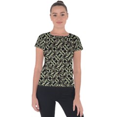 Modern Abstract Camouflage Patttern Short Sleeve Sports Top 