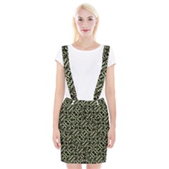 Modern Abstract Camouflage Patttern Braces Suspender Skirt