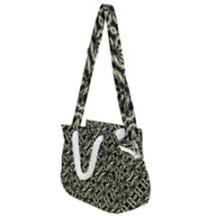 Modern Abstract Camouflage Patttern Rope Handles Shoulder Strap Bag