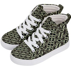 Modern Abstract Camouflage Patttern Kids  Hi-Top Skate Sneakers