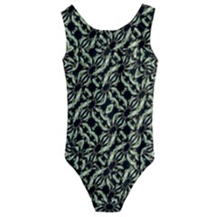 Modern Abstract Camouflage Patttern Kids  Cut-Out Back One Piece Swimsuit