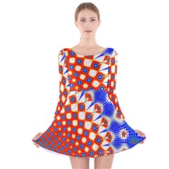 Digital Arts Fractals Futuristic Long Sleeve Velvet Skater Dress by Pakrebo