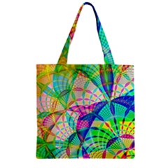 Design Background Concept Fractal Zipper Grocery Tote Bag