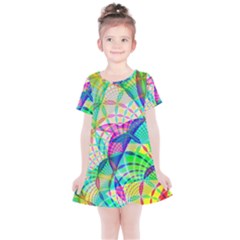 Design Background Concept Fractal Kids  Simple Cotton Dress by Pakrebo