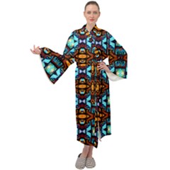Ml 190 Maxi Tie Front Velour Kimono