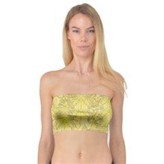 Flowers Decorative Ornate Color Yellow Bandeau Top by pepitasart