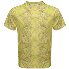 Flowers Decorative Ornate Color Yellow Men s Cotton Tee by pepitasart