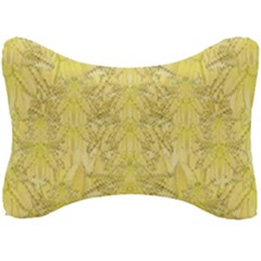 Flowers Decorative Ornate Color Yellow Seat Head Rest Cushion by pepitasart