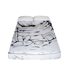 Astronaut Moon Space Astronomy Fitted Sheet (Full/ Double Size)