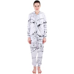 Astronaut Moon Space Astronomy Hooded Jumpsuit (Ladies) 