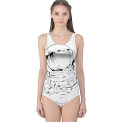 Astronaut Moon Space Astronomy One Piece Swimsuit