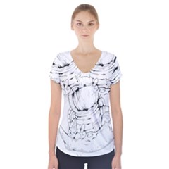 Astronaut Moon Space Astronomy Short Sleeve Front Detail Top