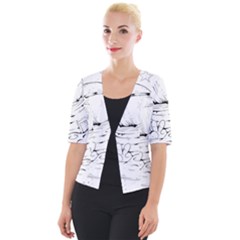 Astronaut Moon Space Astronomy Cropped Button Cardigan