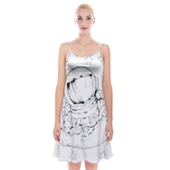 Astronaut Moon Space Astronomy Spaghetti Strap Velvet Dress