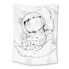 Astronaut Moon Space Astronomy Medium Tapestry