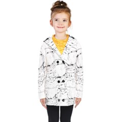 Astronaut Moon Space Astronomy Kids  Double Breasted Button Coat