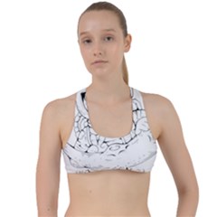 Astronaut Moon Space Astronomy Criss Cross Racerback Sports Bra