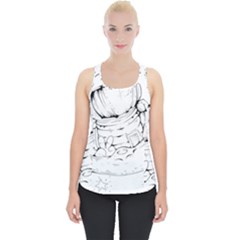 Astronaut Moon Space Astronomy Piece Up Tank Top
