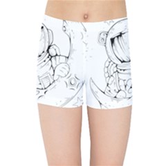 Astronaut Moon Space Astronomy Kids  Sports Shorts